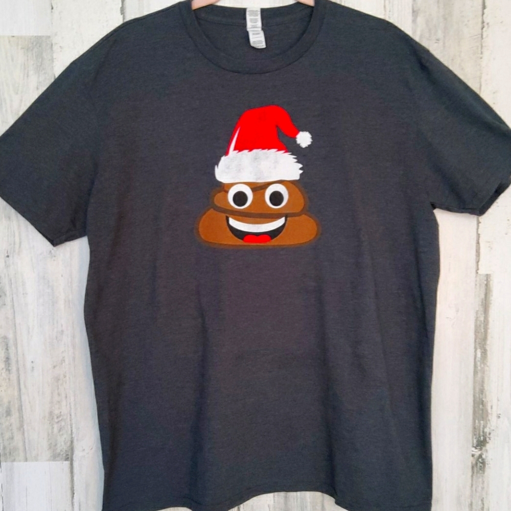 Santa Poop-moji t-shirt‎